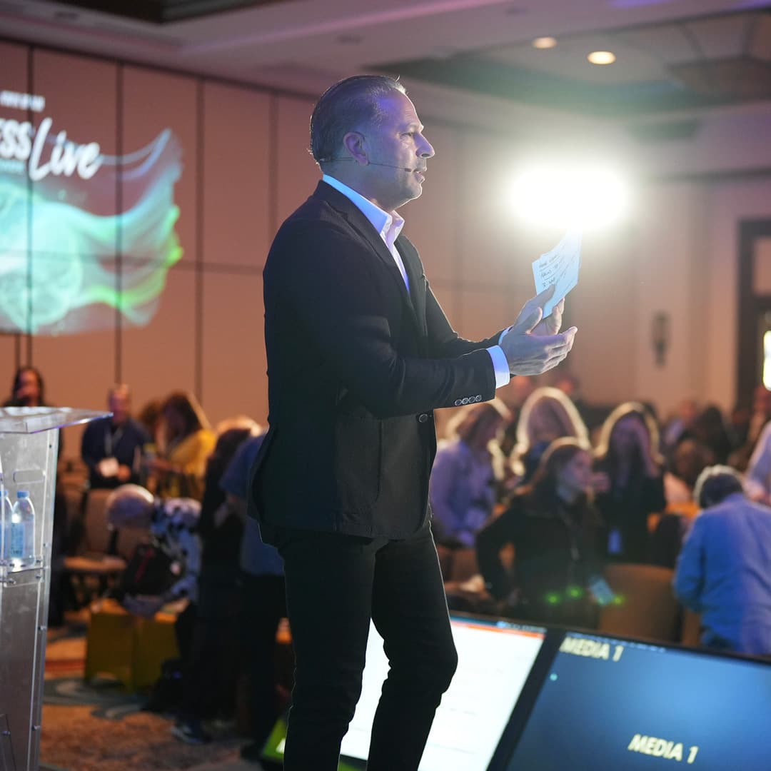 Speaker on stage at Limitless Live